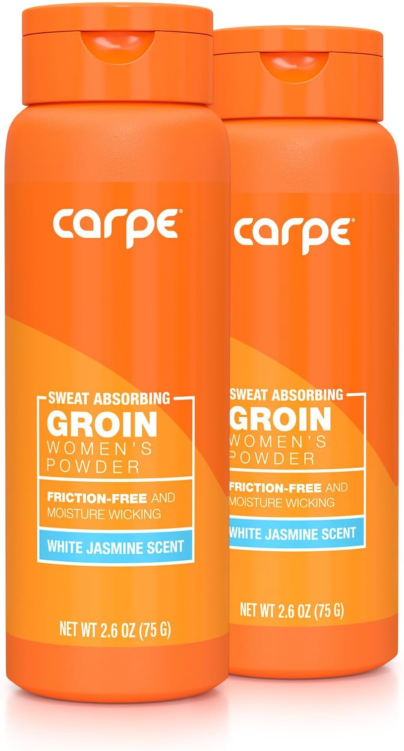 Sweatless Groin Powder (For Women) - Designed for Maximum Sweat - Mess and Rub Free, Stop Rubing - Talc Free Powder Women's Crotch Powder (Pack of 2)