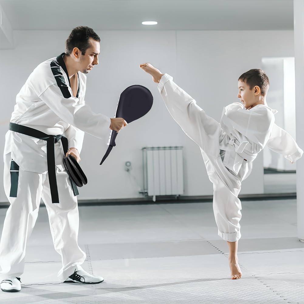 Taekwondo Kick Pads, Paquete Almohadilla Karate Equipo Entrenamiento Arte Marciale Kicking Target Pad PU Esponja Kickboxing Paleta Ejercitador Boxeo Herramienta Duradera Práctica Practicar Kickpad