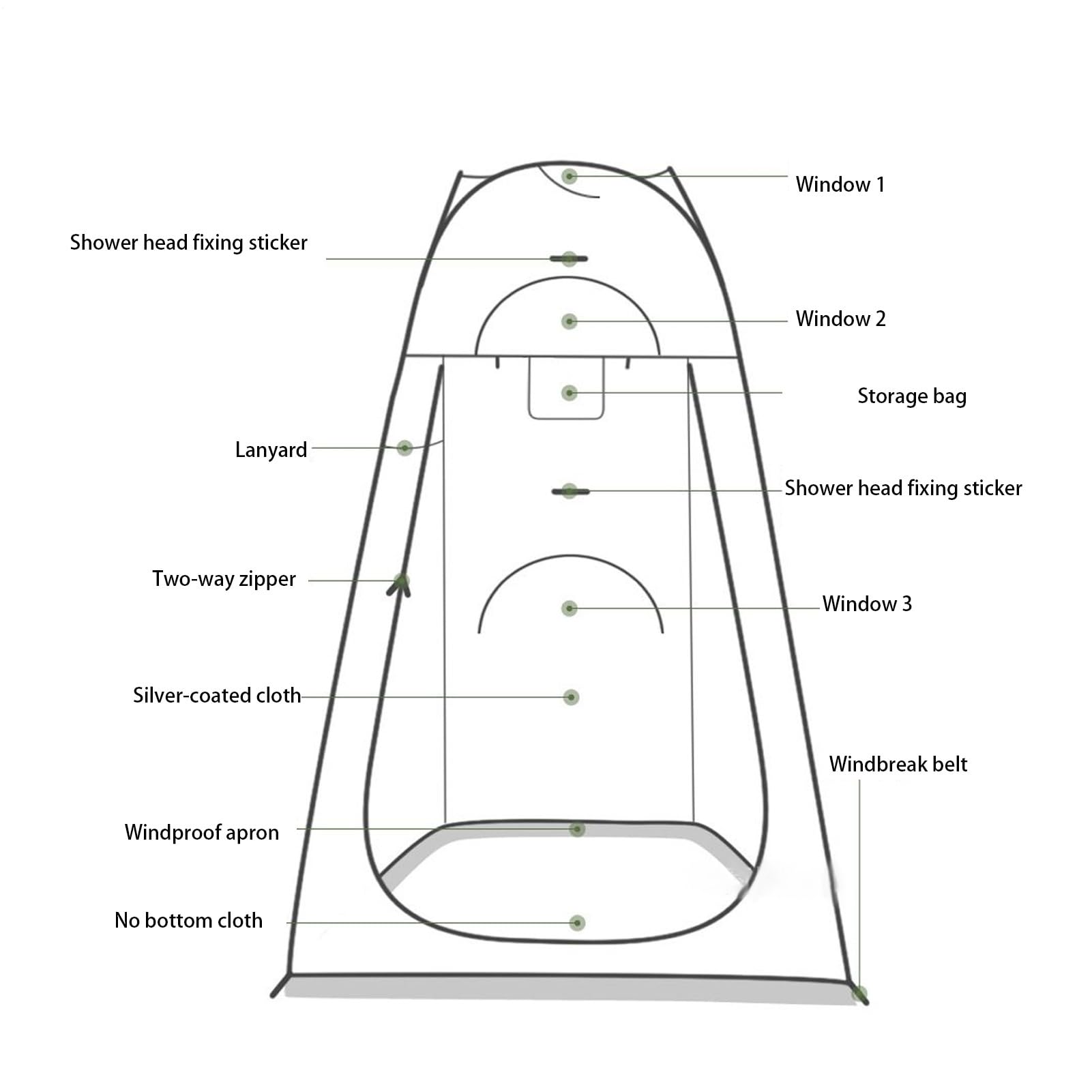 Carpas de ducha camping protección UV impermeable desplegable playa