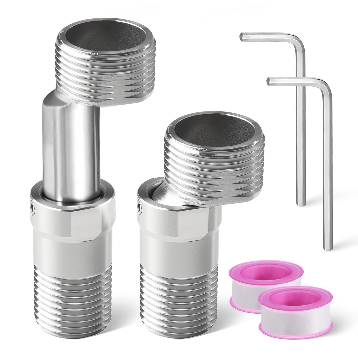 2 Piezas Excentricas Grifo Ducha Ajustable Excéntricas Grifo Ducha Excéntricas Regulables Adaptador Grifo Ducha 360° Ajustable Pie Curvado Angular Adaptador De Ducha para Cocina Baño