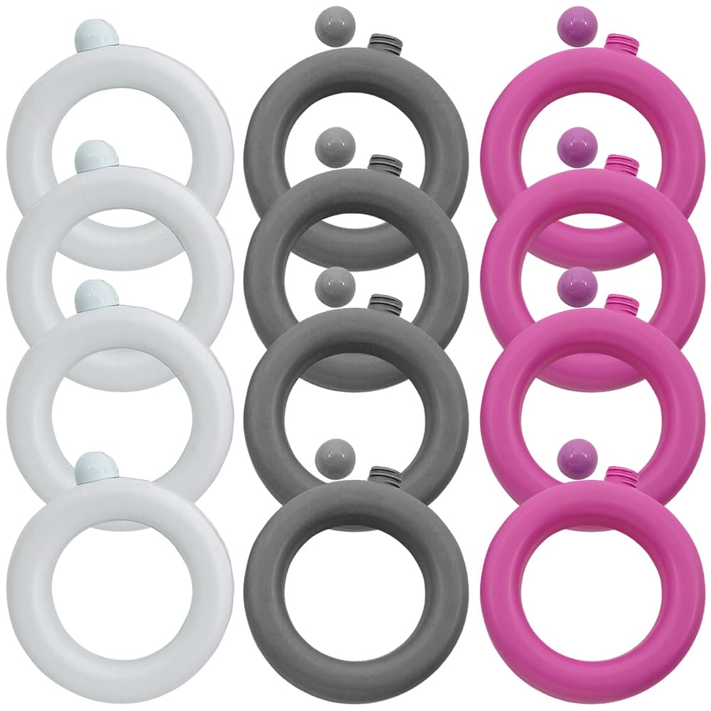 Fun Express 12 Pieces Bracelet Drinking Flasks for Women, BPA Free Plastic, Bachelorette Party Supplies, Multi-Color