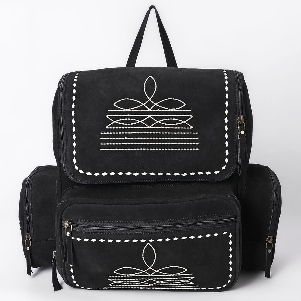 American Darling Genuine Suede Leather Backpack Handcrafted Boot Stitched Embroidery Eco-Friendly Full Grain Leather