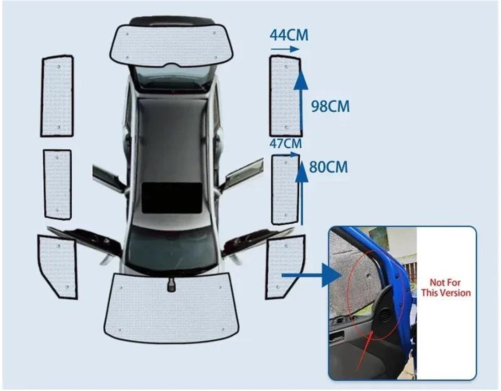 Auto Sonnenschutz Für VW Für Transporter Für T5 SWB 2003-2015 Sonnenblenden Auto Sonnenschutz Fenster Vorhang Schatten(All Sunshades SWB)
