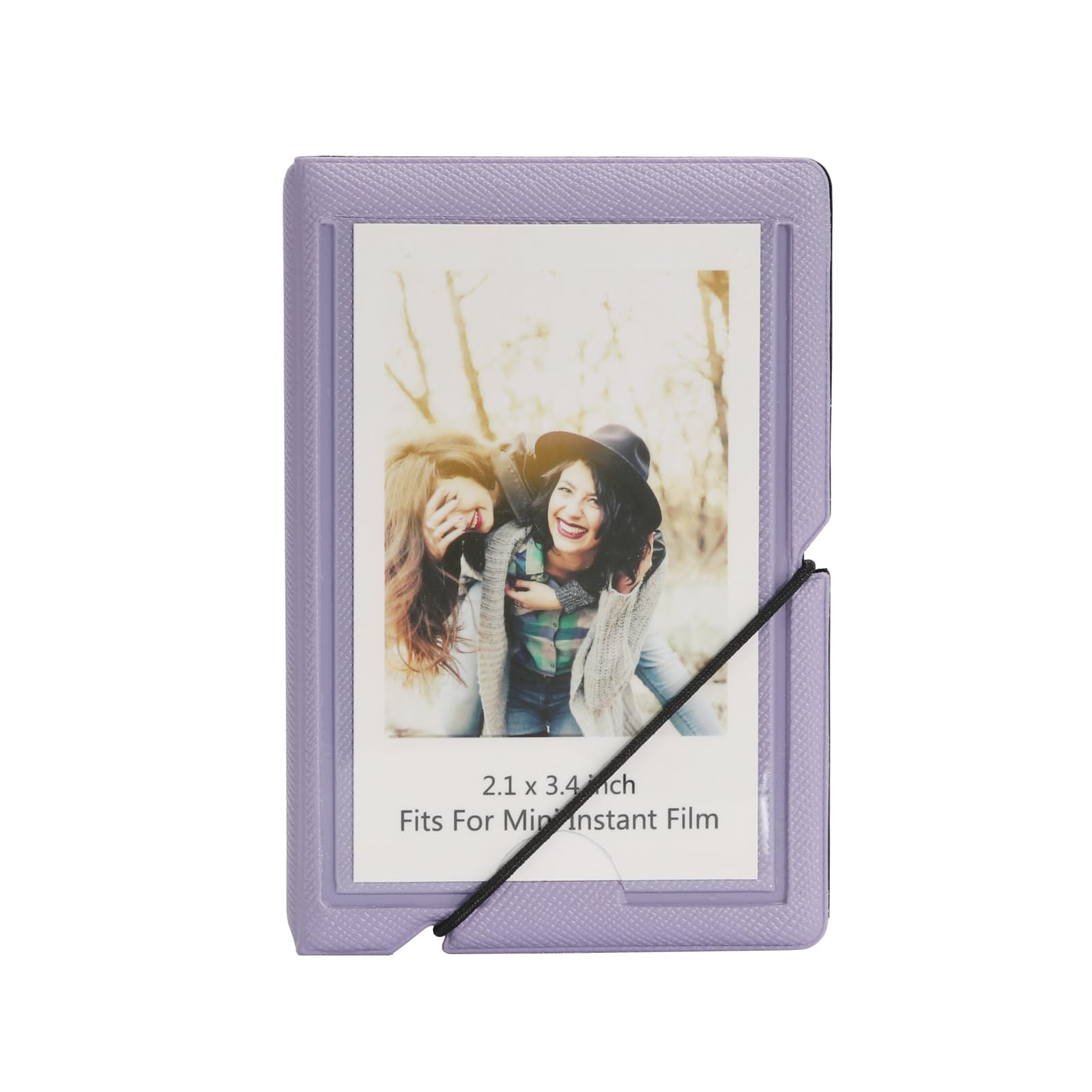 Mini Polaroid 2x3 Wallet Photo Album Book For 3 Inch Fujifilm Instax Mini 12 11 9 99 8 7+ 40 EVO Camera Film, HP Sprocket, K-pop Photocards (Antique Violet, 1 Pack)