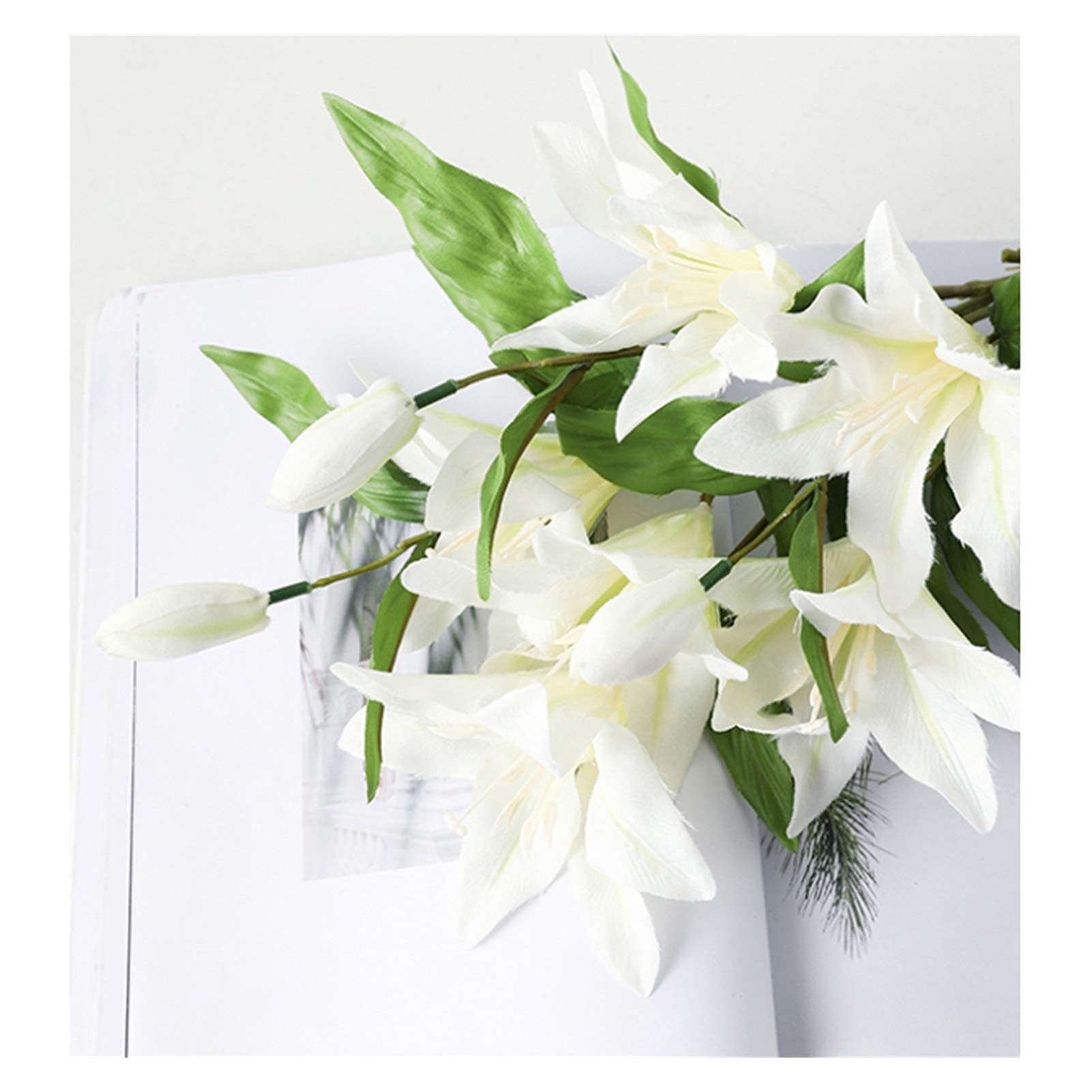 Amazon.co.jp: 造花 造花 ユリの花 ホームオフィス屋内屋外装飾母の日5