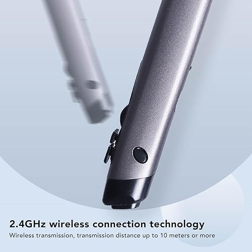 Miniatura 8 de FOSA Ratón óptico inalámbrico, ratón de entrada USB de 2.4 GHz, diseño ergonómico recargable, 2 modos para computadora portátil, 1200 DPI, 4 botones