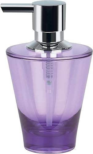 Spirella Max luz violeta dispensador de jabón acrílico púrpura altura de 5.7 inch X ancho de 3.3 inch por Spirella