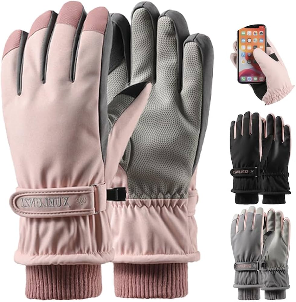 Amazon | スノーグローブ 5本指 スマホ対応 スキーグローブ