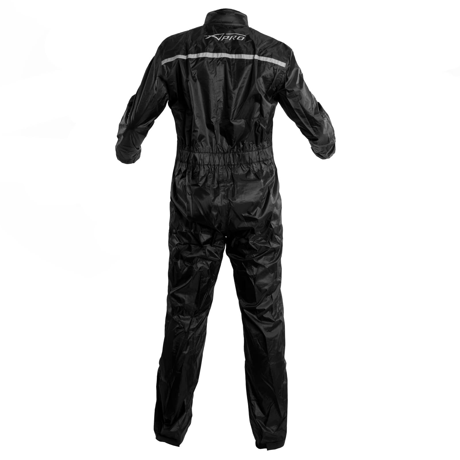 A-Pro Tuta Impermeabile Antiacqua Anti Pioggia Cerata Completo Moto Scooter Nero XXL