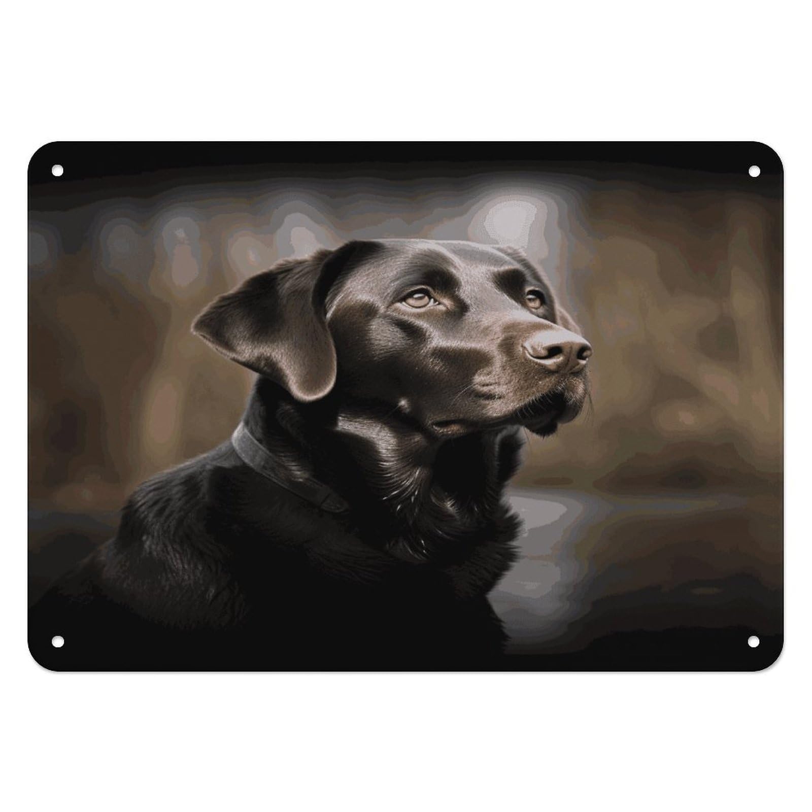 Fekiloot Style Labrador Retriever Wall Decor Iron Painting Metal Sign