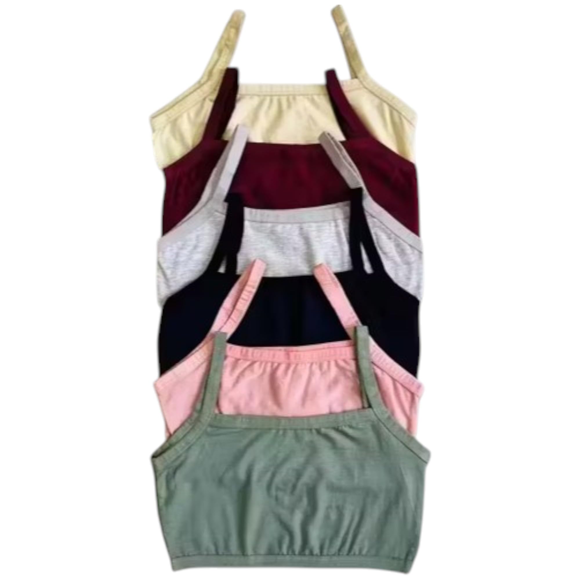 Beginner Training Bra for Girls | Sports Bra for Kids 9 to 16 Years | Soft Cotton Fabric | Non-Padded, Non-Wired Innerwear | Multicolour Training Bra Pack of 6-image-20