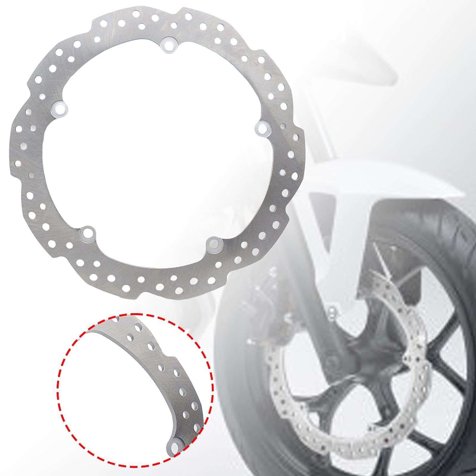 Disco Freno Anteriore Motocicletta Piastra Ricambio in Acciaio Inox Progettato per Frenata Potente E Adatto per Viaggi Città Strada