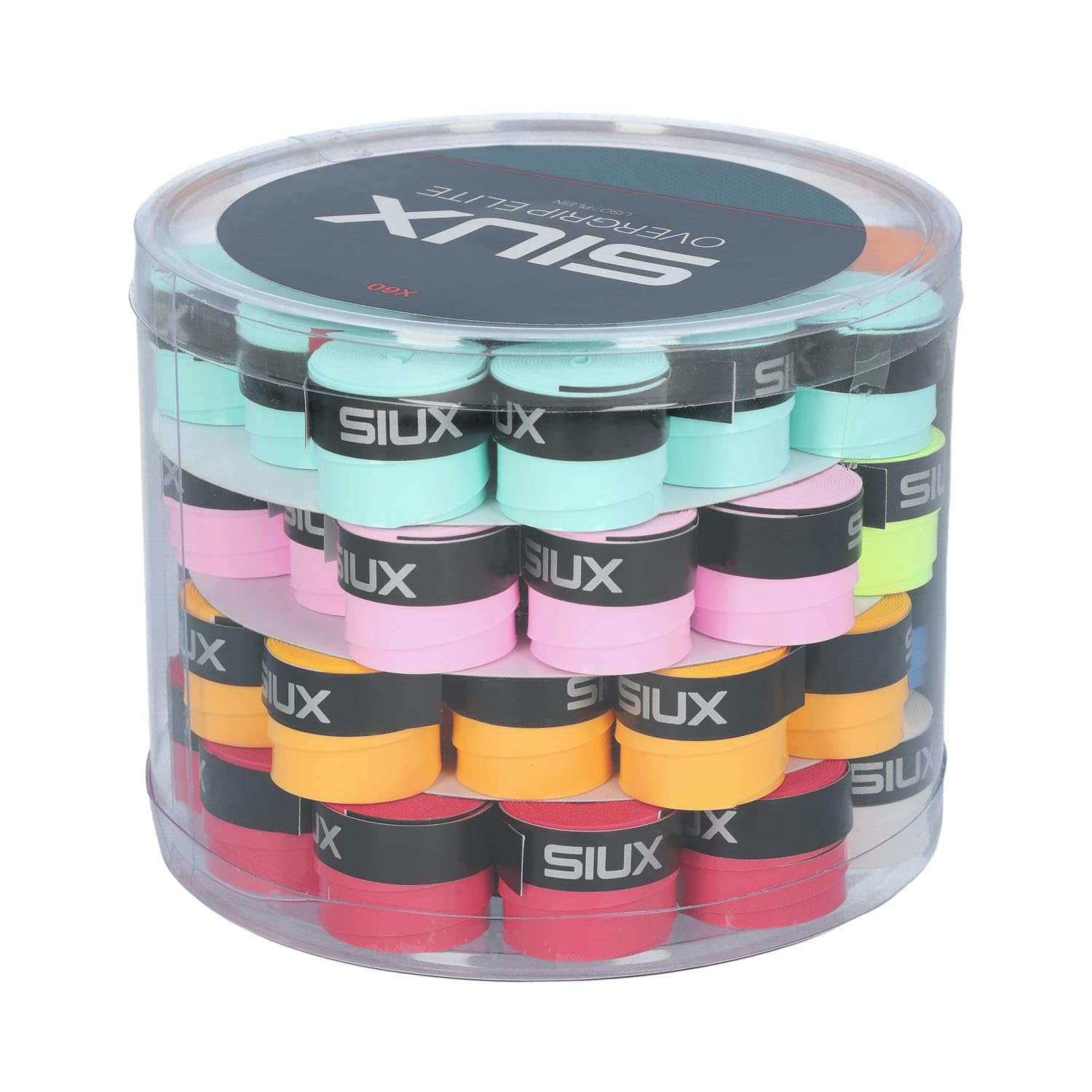 Cubo 60 Uds Overgrip Siux Elite Multicolor