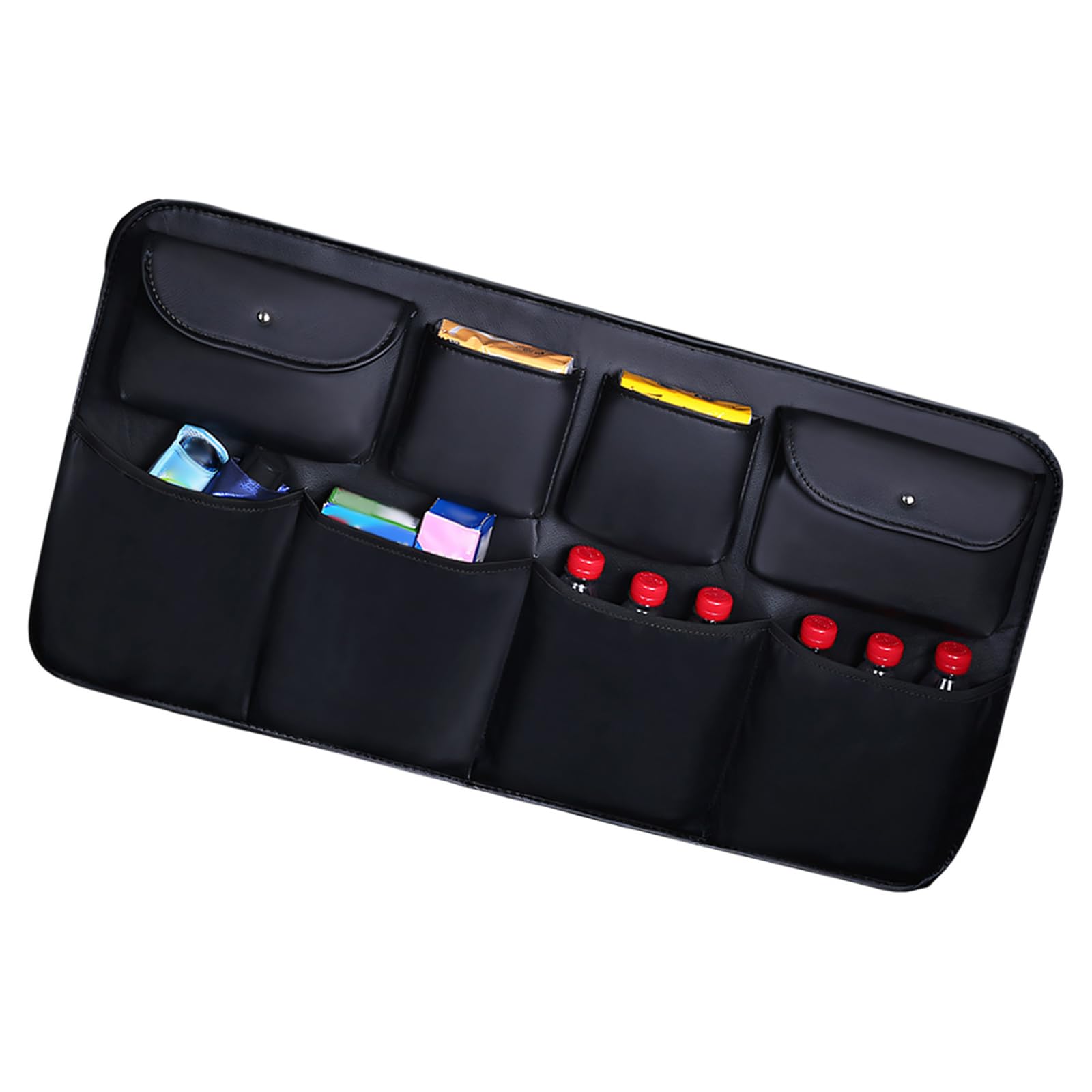 RUDIWRO Universally Back Organizers with Multiple Pockets PU Fabric for Family Travel Storage Organizers Backseat