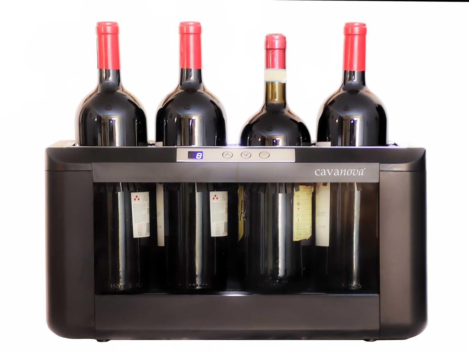 Enfriador de barra vino horizontal para 4 botellas magnum o 5 botellas estándar OW004M CAVANOVA, Open Wine botellas magnum