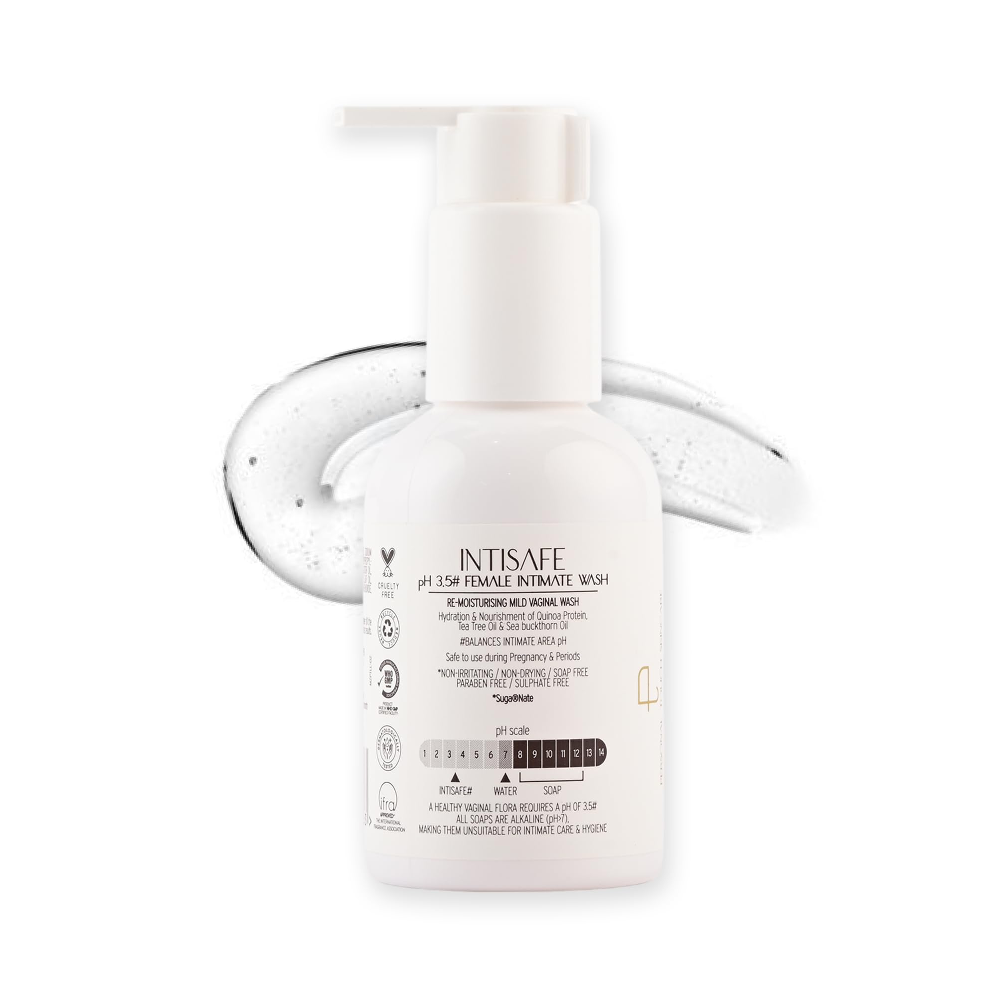 Personal Touch Skincare Intisafe Female Intimate Wash | pH3.5 | with Quinoa, Tea Tree & Sea Buckthorn Oil | Balances Intimate Area pH | Prevents Itching, Irritation & Dryness | Soap Free, Sulphate Free | 100ml-image-32