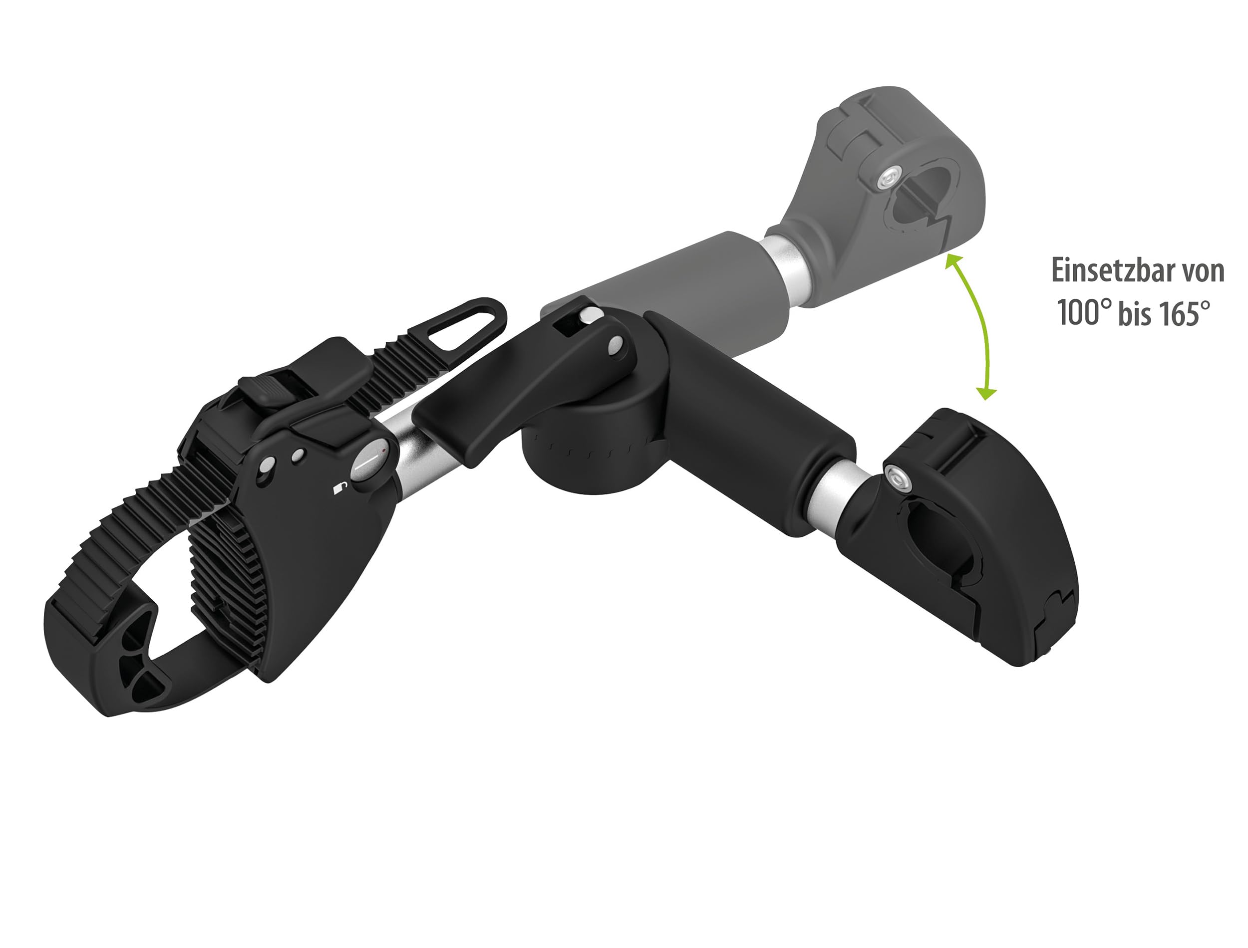 EUFAB 11247 Verstellbarer Strap-Rahmenhalter 27cm, Schwarz/Silber
