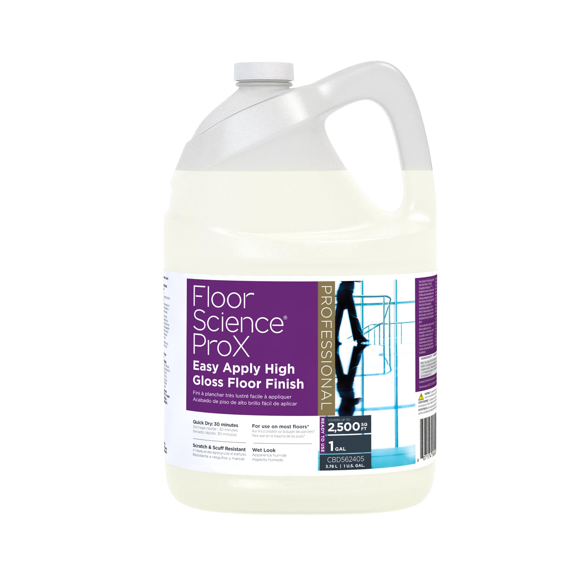 Diversey Floor Science ProX Easy Apply High Gloss Floor Finish, 1 gal