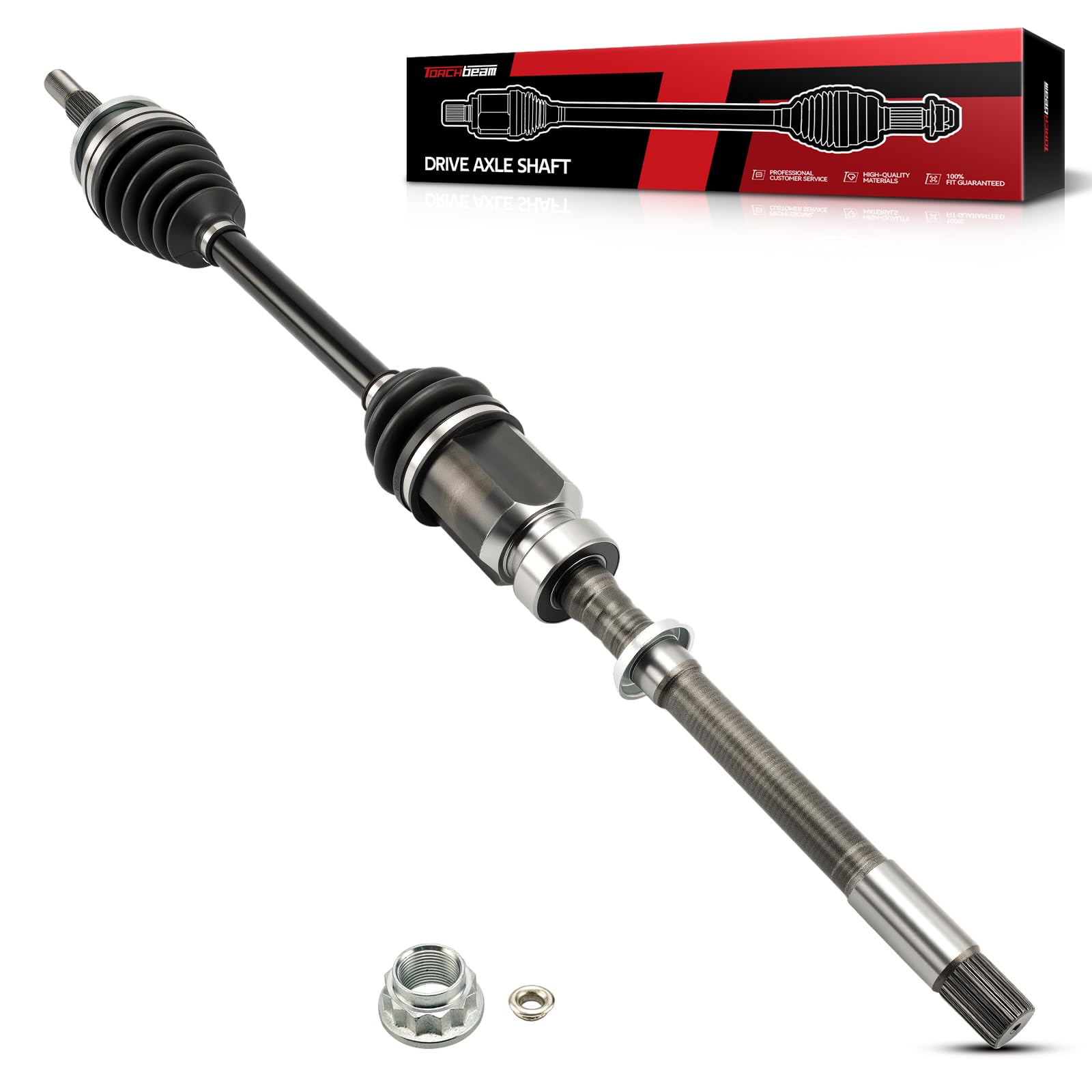Torchbeam CV Axle Shaft Assembly Compatible with 2006-2012 Toyota R-A-V-4, Front Right CV Axle 66-5296
