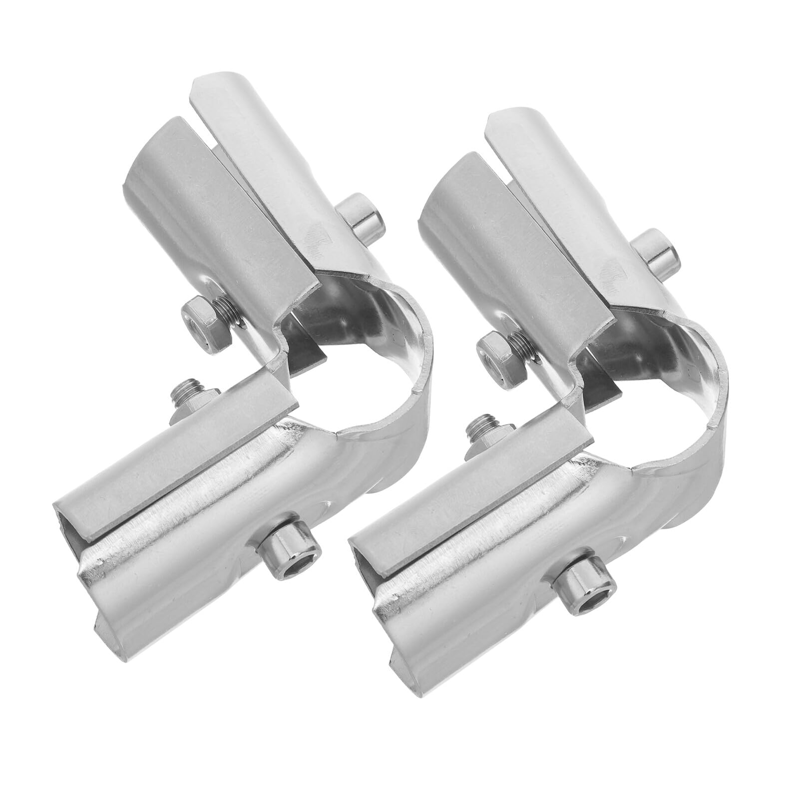 Stainless Steel Pipe Connector and 25mm Tube Support Clamp for Greenhouse Frame, Fence Panel Parts, 2pcs Corner Fittings for Farm Ranch Structures