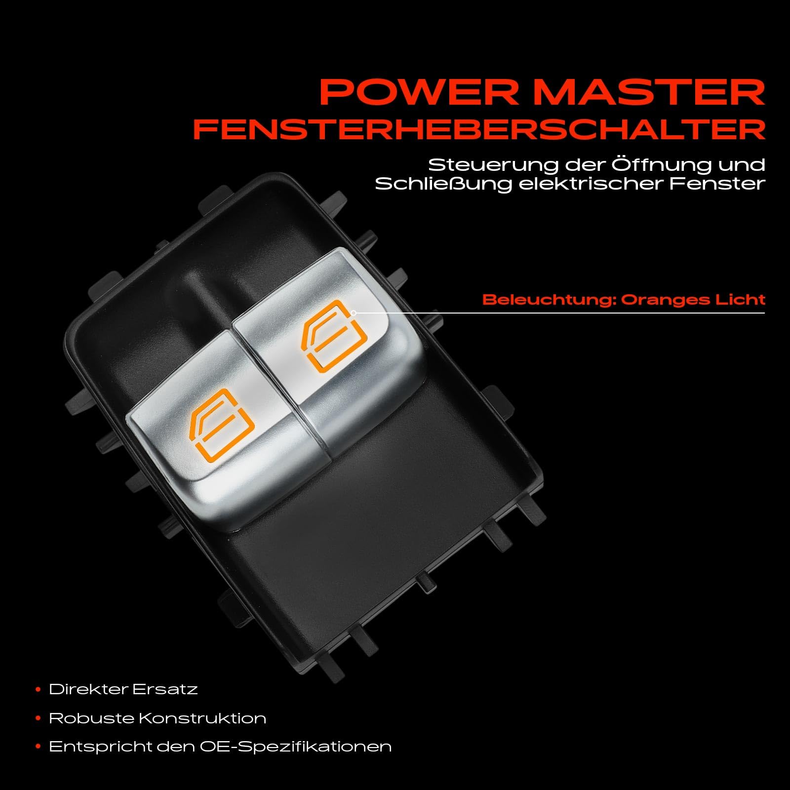 Frankberg Fensterheberschalter Fahrerseite 3-polig Kompatibel mit V-Klasse W447 Vito Tourer W447 Vito Mixto (Double Cabin) W447 Vito Kasten W447 Replace# 4479054103