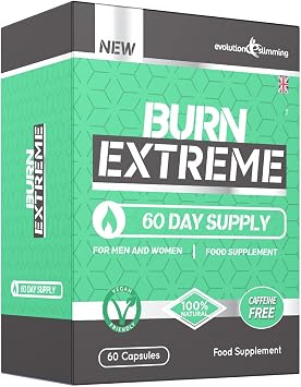 Burn Extreme High Strength Weight Loss Supplement - Caffeine-Free and Vegetarian - with Added Vitamins for Immune Support