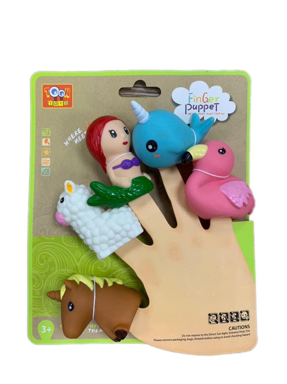 Mermaid Finger Puppets For Toddlers Kids Learning & Education Toys For 1 2 3 Years Infant Boys Girls Story Telling, Preschool, Children Bedtime Story Theme Toys - Pack of 5 (TL-45)