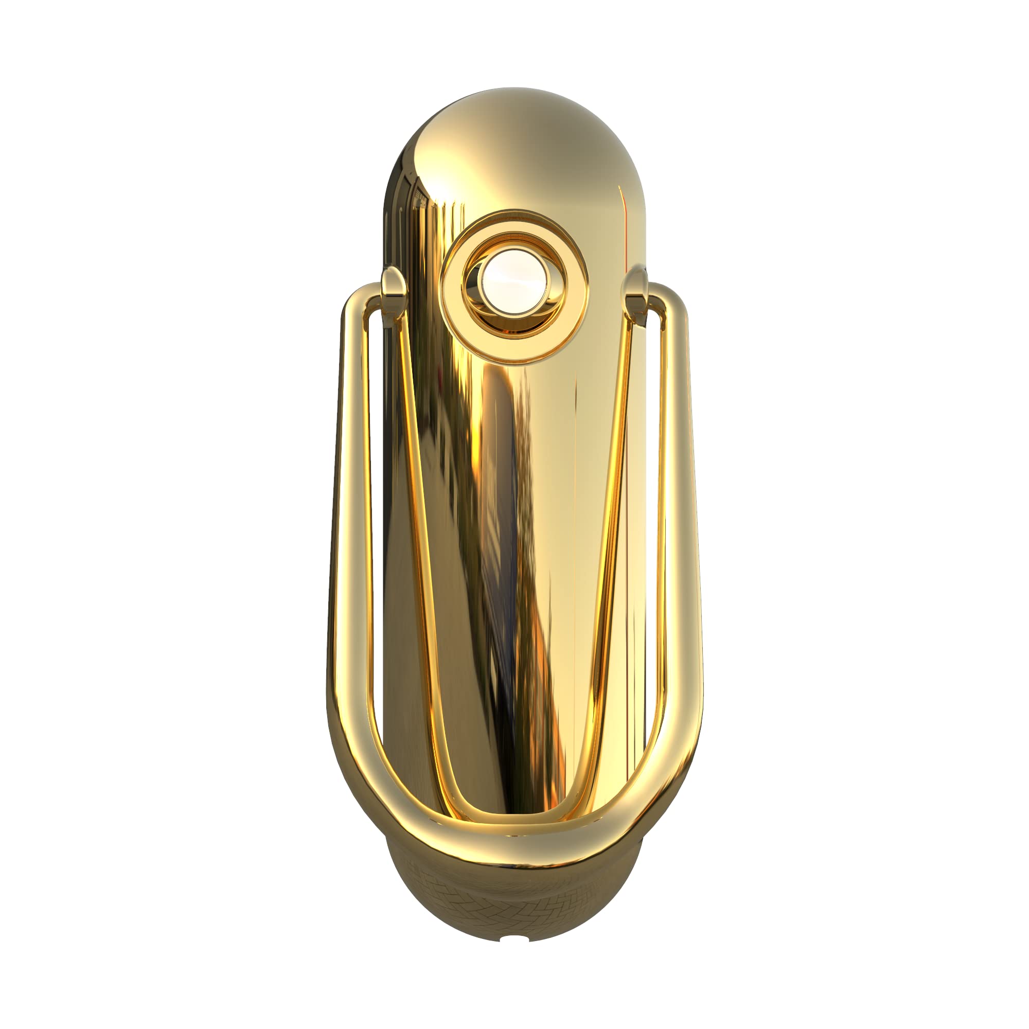 Ultion Sweet Gold Two-Part Door Knocker with Spyhole Door Viewer — image 1