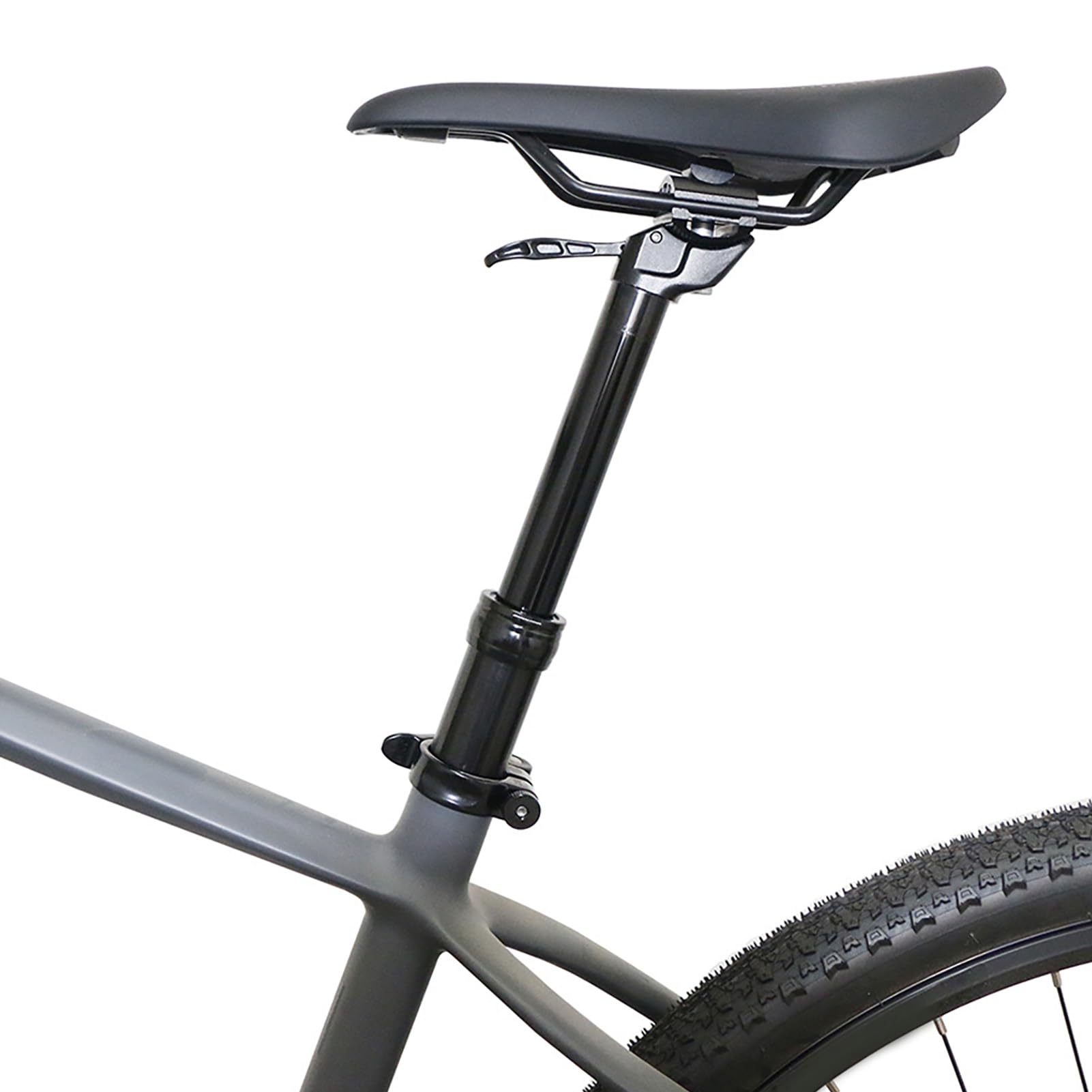 Sztyca siodełka rowerowego z zawieszeniem, sterowanie ręczne, średnica 31,6 mm, skok 125 mm, amortyzator ze stopu aluminium, do jazdy górskiej i szosowej