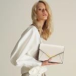 KKXIU Women Elegant Faux Leather Evening Envelope Clutch Purse Foldover Bags for Party Wedding Prom | Elegant