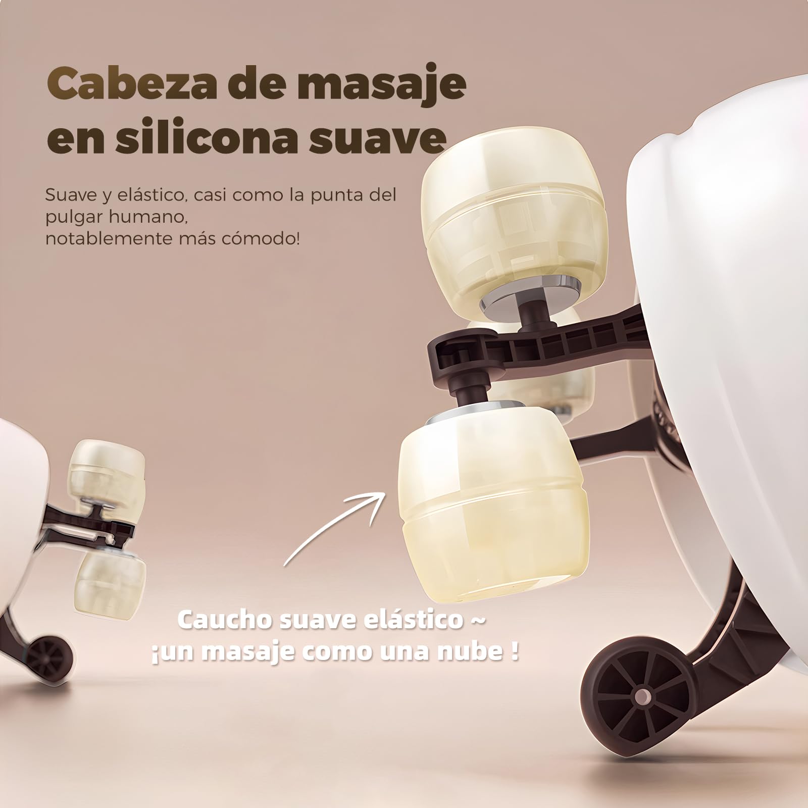 Masajeador de cuello con función de calor, masajeador Shiatsu, masajeador 4D de tejido profundo, para hombro, pierna, cuerpo, músculo, alivio del dolor