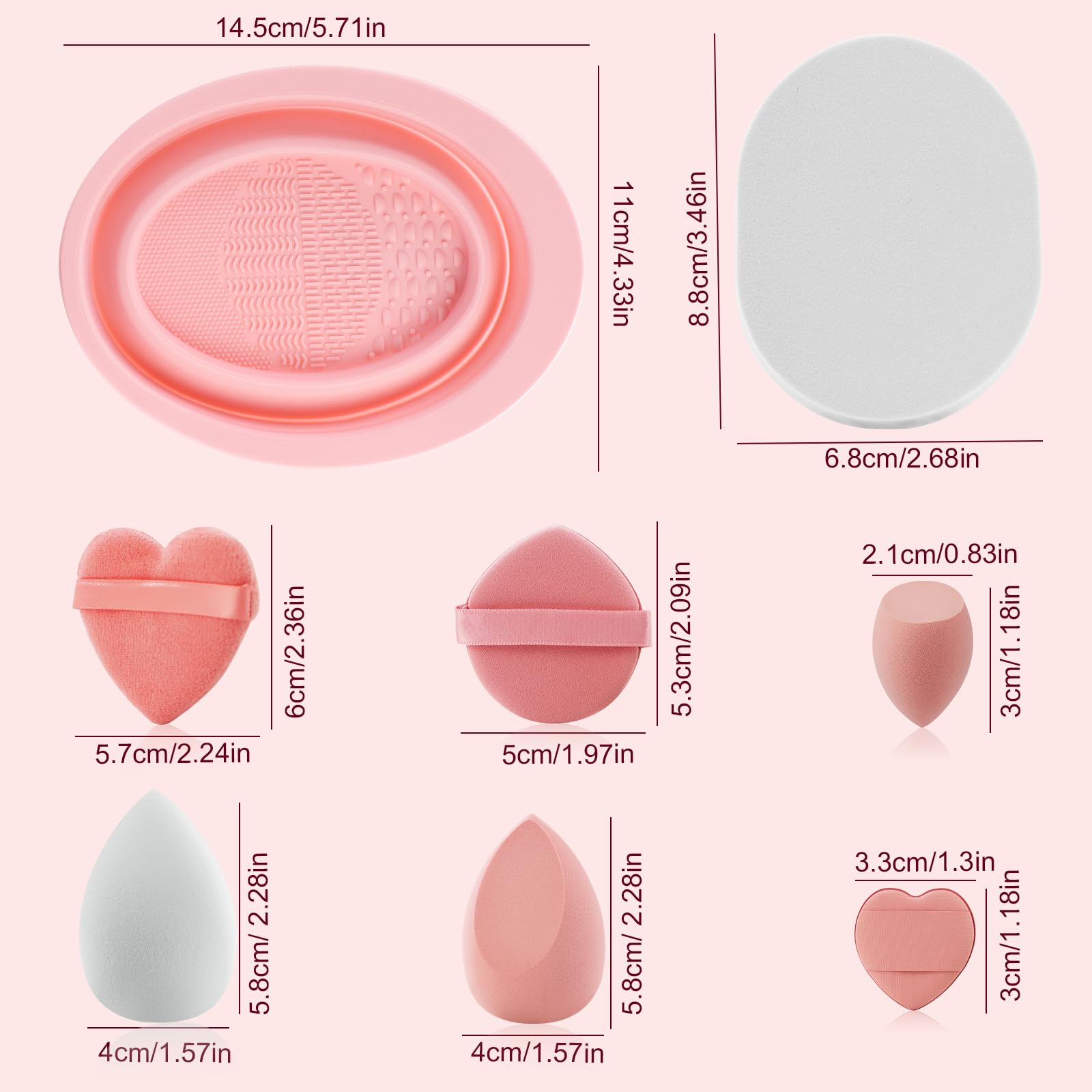 HEYMKGO Pennelli Make Up 43 Pezzi Set Pennelli Make Up Con Borsa Spugnette Trucco Make Up Setole Sintetiche di Alta Qualità Fondotinta Kabuki Cipria Correttori Fard Ombretto Illuminante Sopracciglia