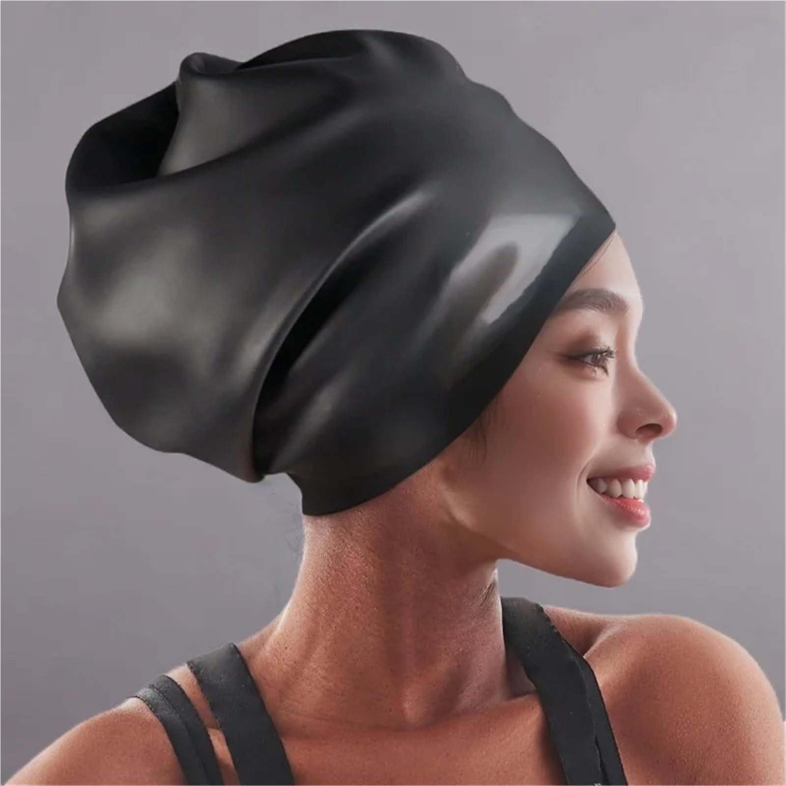 Gorro Natacion Gorro de natación Extra Grande for Cabello Largo, Cubierta de Silicona Impermeable, Gorro de natación for Adultos, 2 uds.