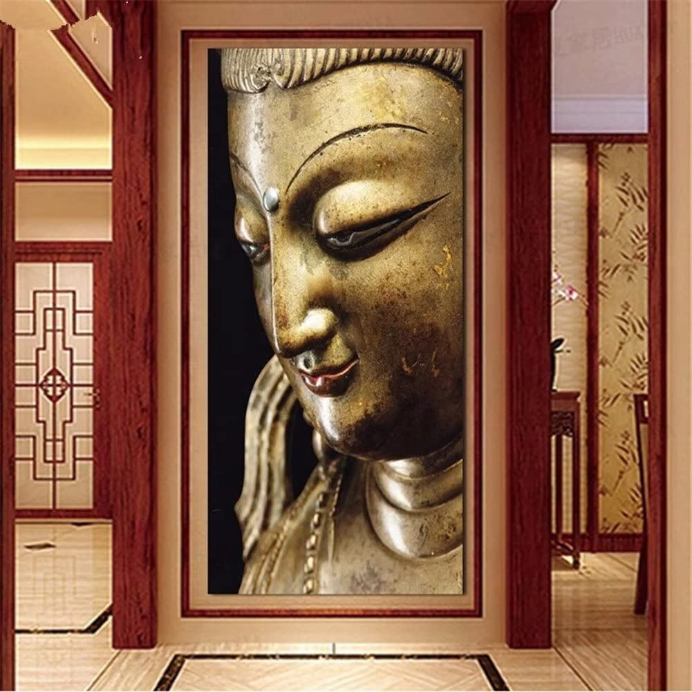 DIY Kit de Pintura Diamante,Estatua de piedra zen 5D Bricolaje Diamond Painting Kit Completo Round Diamantes Bordado Punto de Cruz Pintura de Diamantes para Adultos Decoración Pared Hogar 60x120cm D76