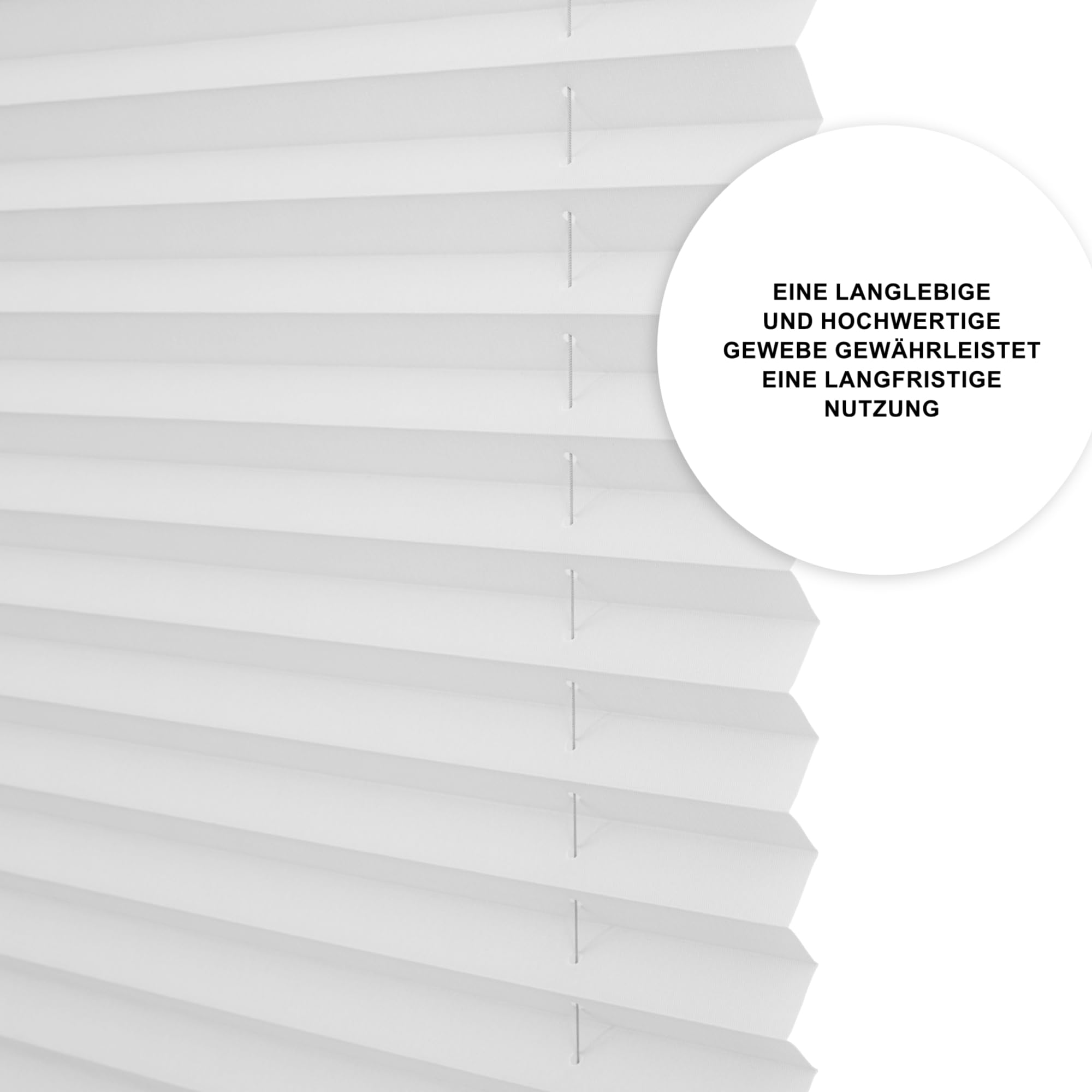 Tenda plissettata senza forare - 50 x 230 cm - Bianco - per interni, per finestre, fissaggio a morsetto (Klemmfix)