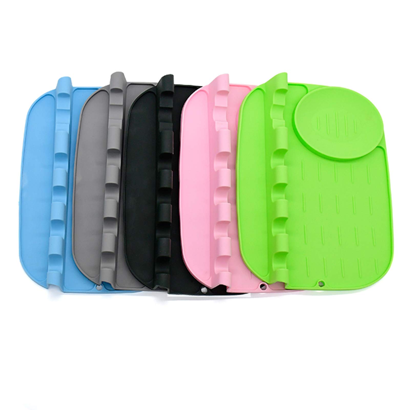 Zulay U2013 Repose-ustensiles En Silicone Avec Coussinet Anti-goutte Pour Plusieurs Ustensiles Resistant A La Chaleur Sans Bpa Support Pour Cuillere Et Porte Cuillere Pour Cuisiniere Cuillere Louche