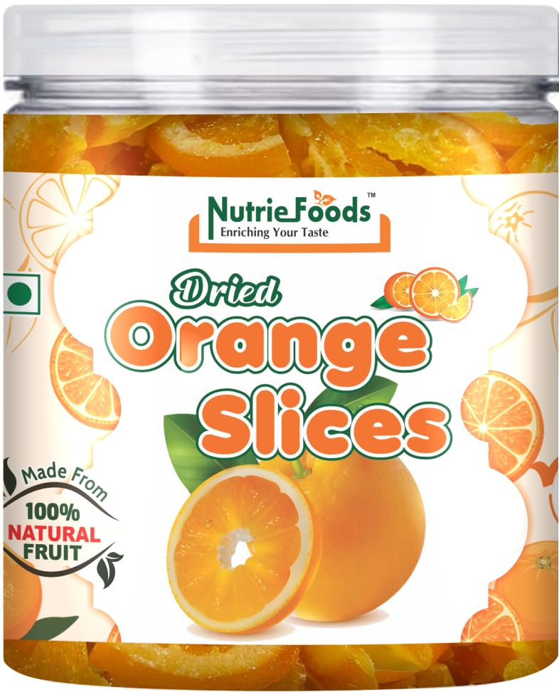 Nutriefoods Premium Dried Orange Slices, 250gm, Rich in Vitamin C, 100%  Natural Orange Bites, Nutritious Fruit Candy