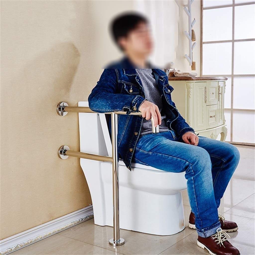 Asideros de baño Asidero de Seguridad Pasamanos de Apoyo, Asidero para baño y Ducha Pasamanos de Ducha Plateado, Acero Inoxidable 304 Peso del rodamiento 250 kg Mujeres E