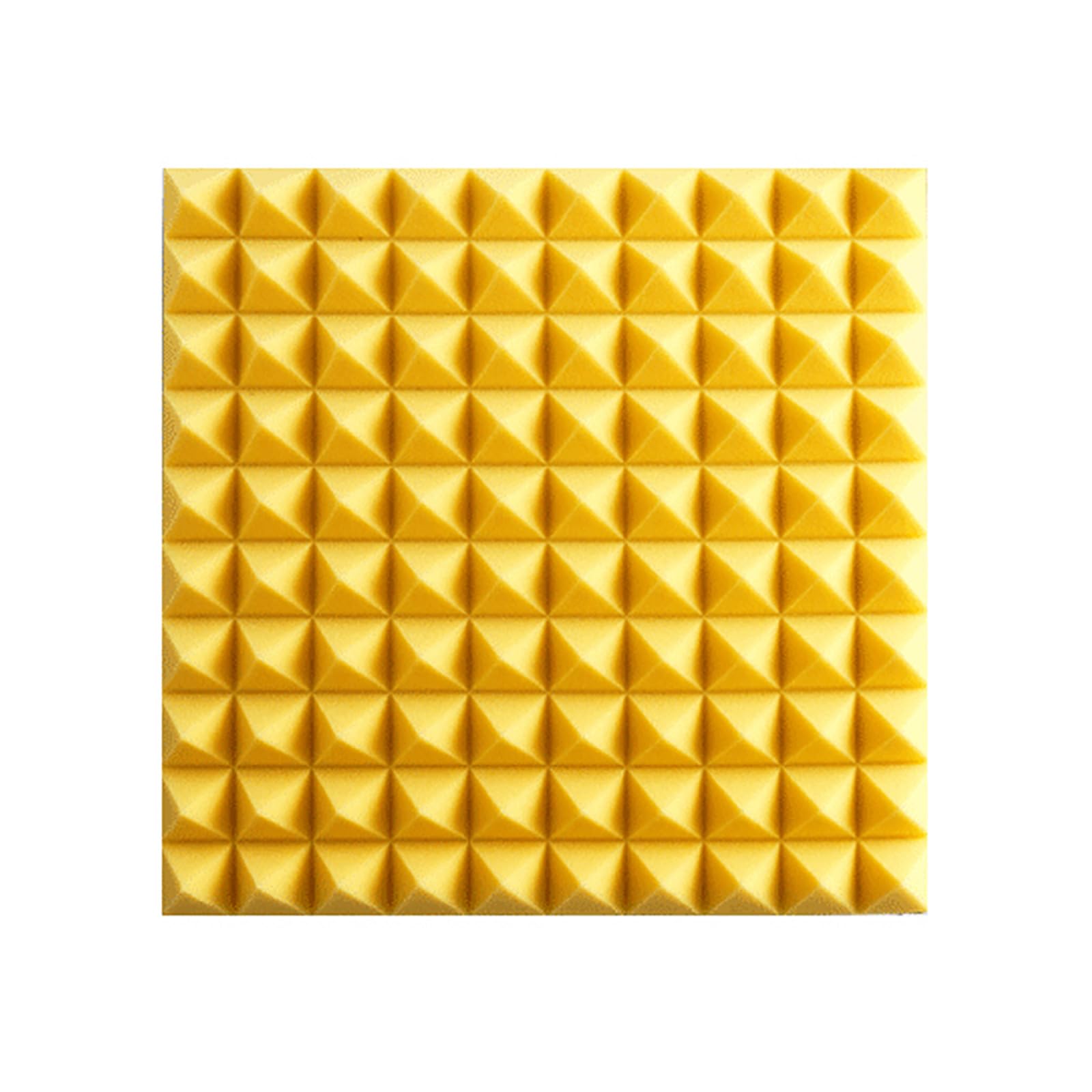 COYOUCO Paneles de Espuma insonorizados con Autoadhesivo, 50 x 50 x 5 cm Paneles de Espuma acústica, Paneles de Pared insonorizados, Amarillo, 6 Piezas