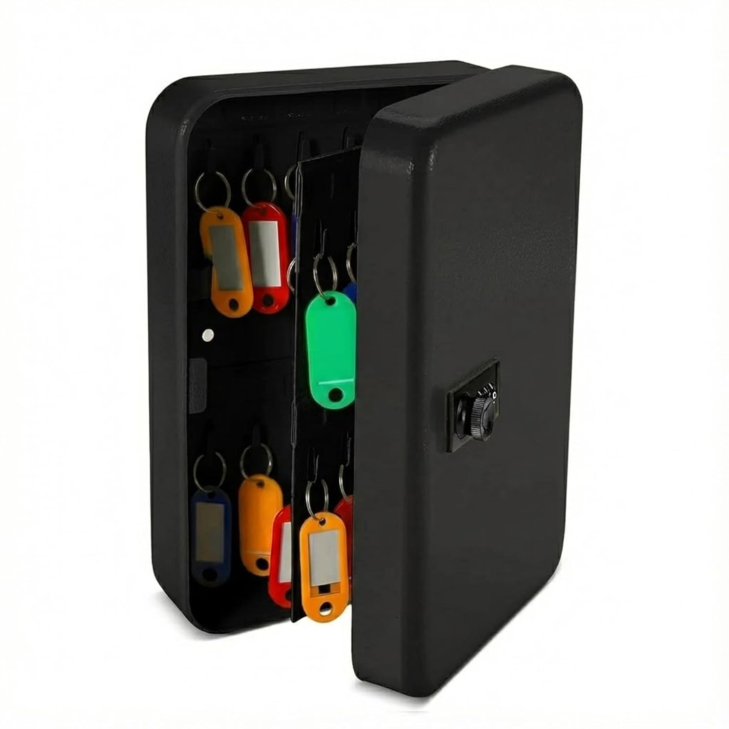 Suptiks 48 Keys Numeric Lock Metal Wall-Mount Security Key Box/Safe Cabinet with Key Tags Lockable Key Holder for Home Office Shop Rental Properties (Black)-picture-10