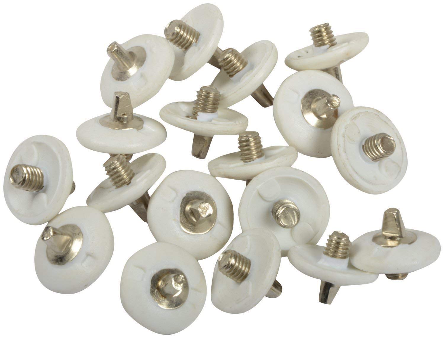 CW Cricket Spikes Pack of 20Pcs White for Sports Shoes Easy Replaceable Nails with Key-image-6