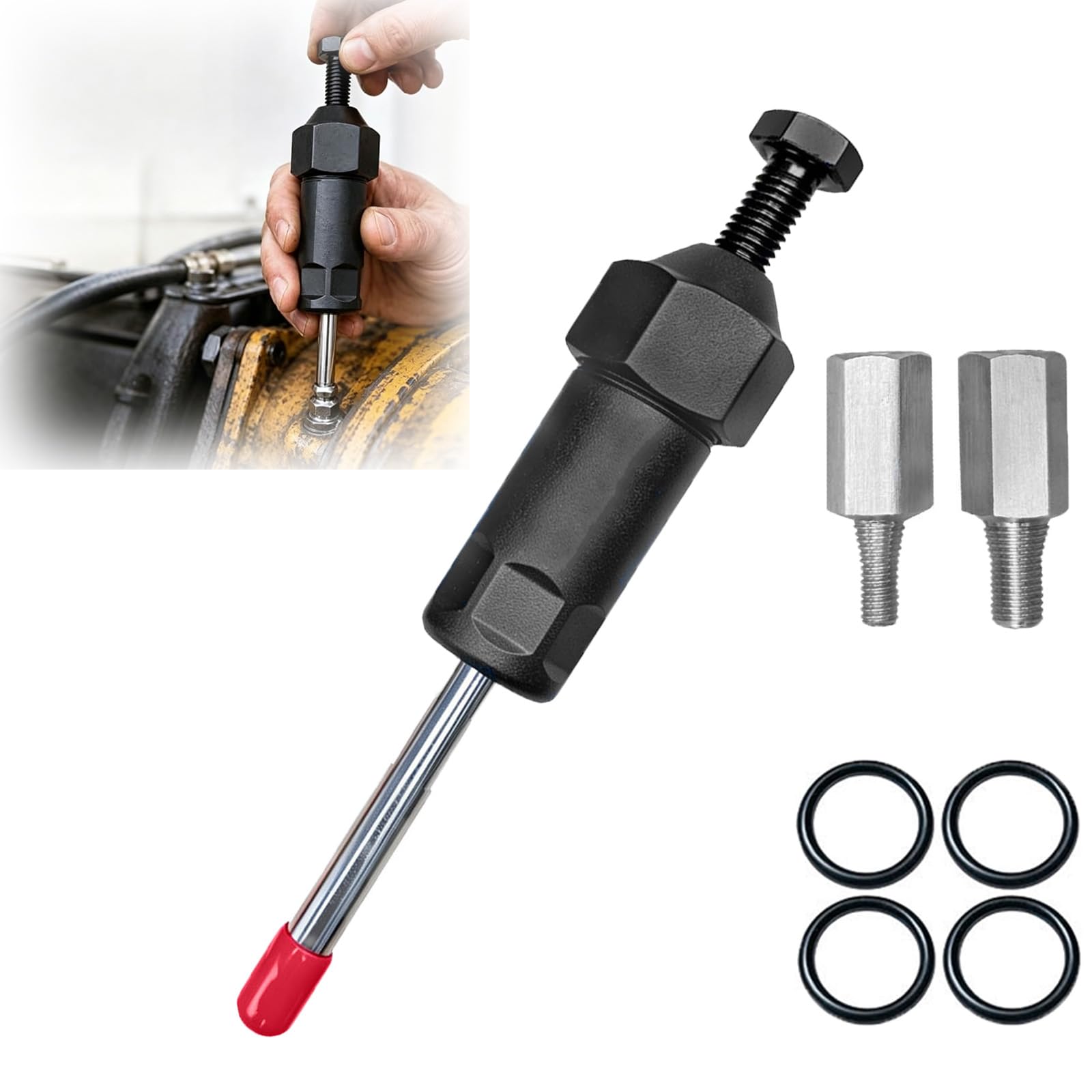 Outil de nettoyage de graisse robuste, long avec adaptateurs M6 et M8