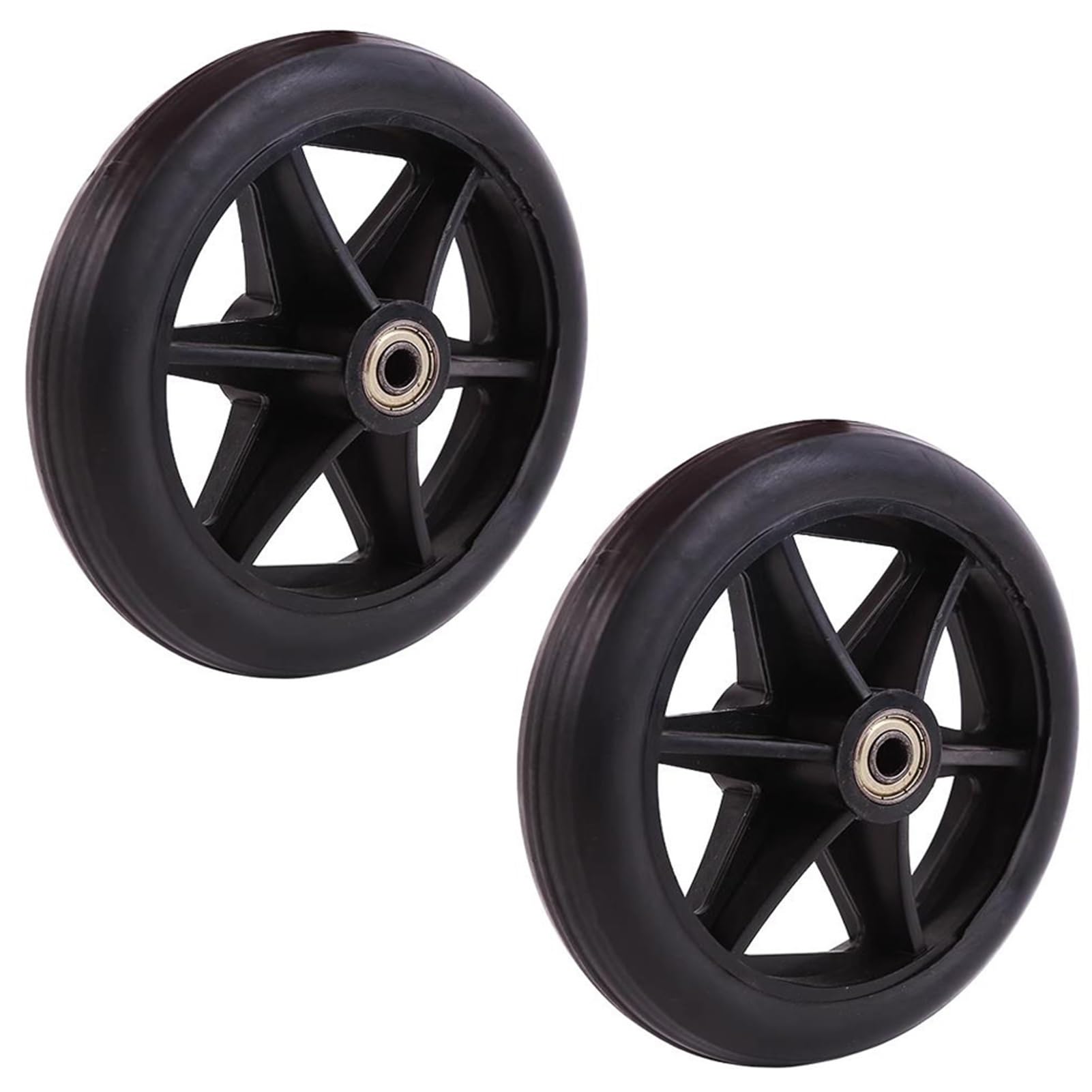 Ruedas de repuesto para silla de ruedas, ruedas delanteras de repuesto de 8 x 1 pulgada, ruedas de repuesto antideslizantes, accesorio universal para ruedas de repuesto para silla de ruedas manual