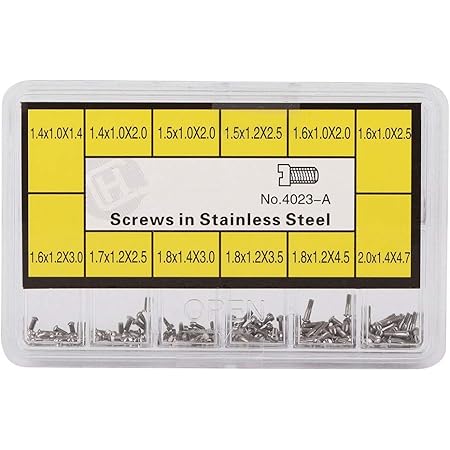 Amazon 時計用部品 合せ用 裏ブタマイナスネジセット Ss 18サイズ全180個 De 6049hsx180 工具 清掃用品 腕時計 通販