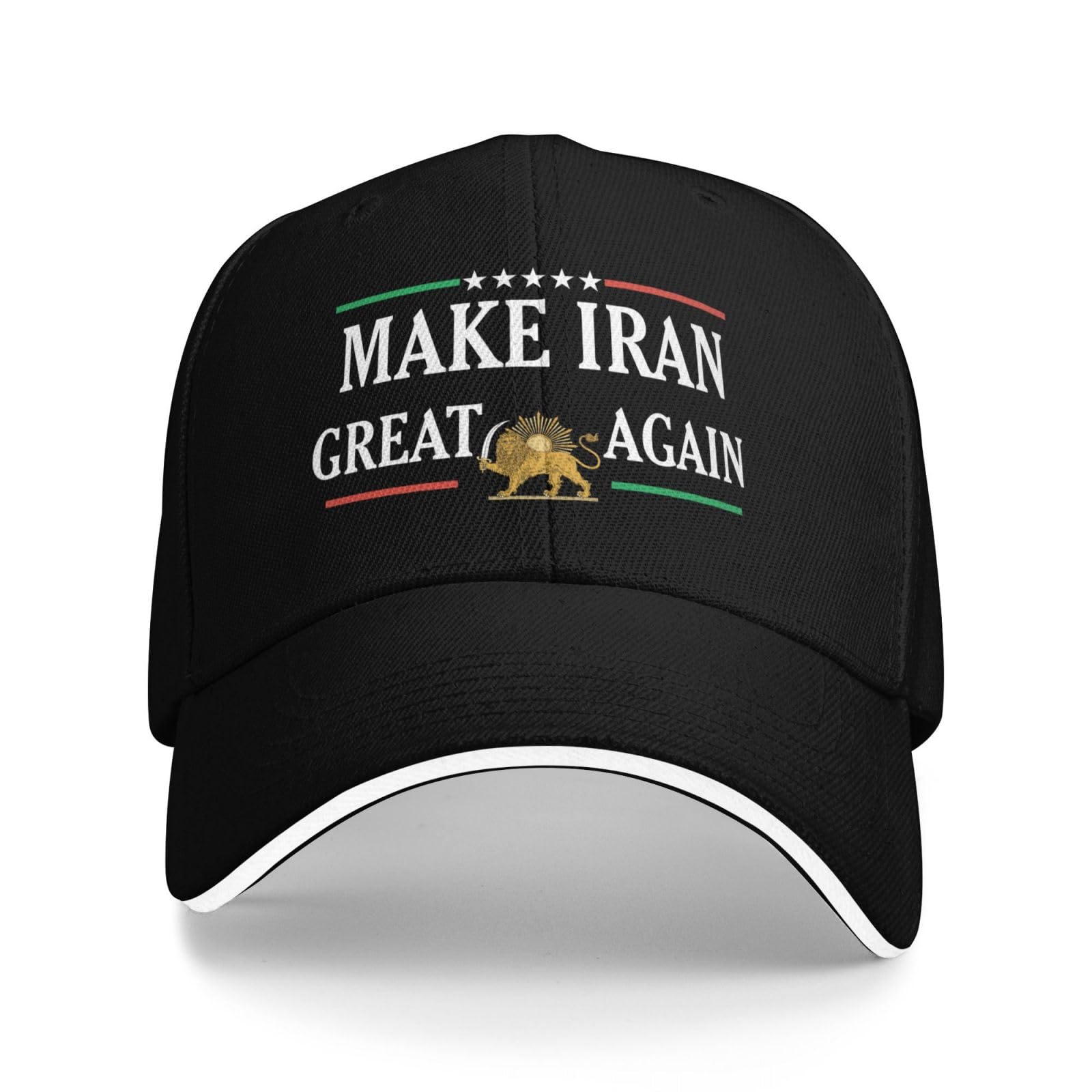 KWQDOZF Make Iran Great Again Hat Miga Trucker Cap for Men Women Black