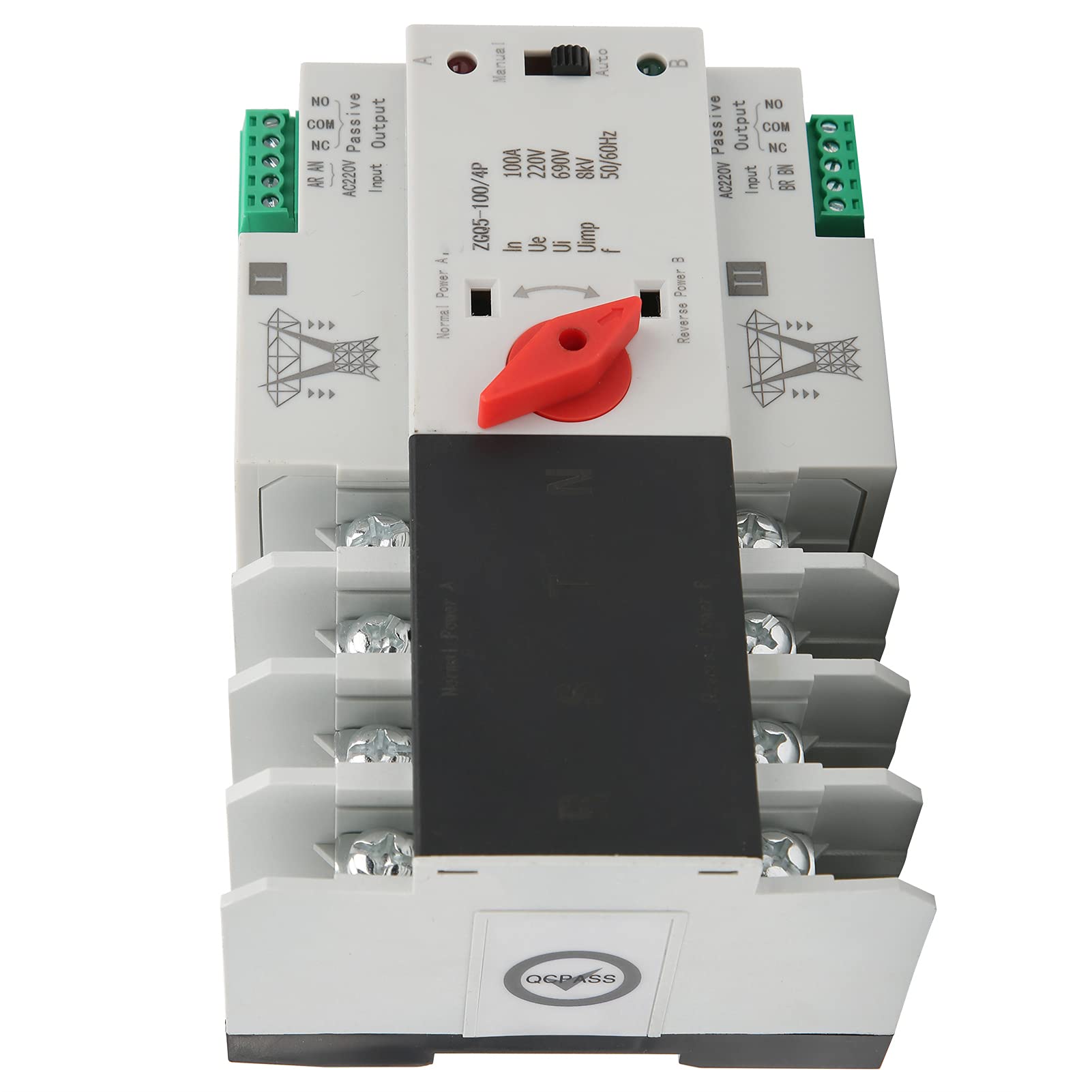 Automatyczny Przełącznik Zasilania 100A 4P 220V Podwójny moduł