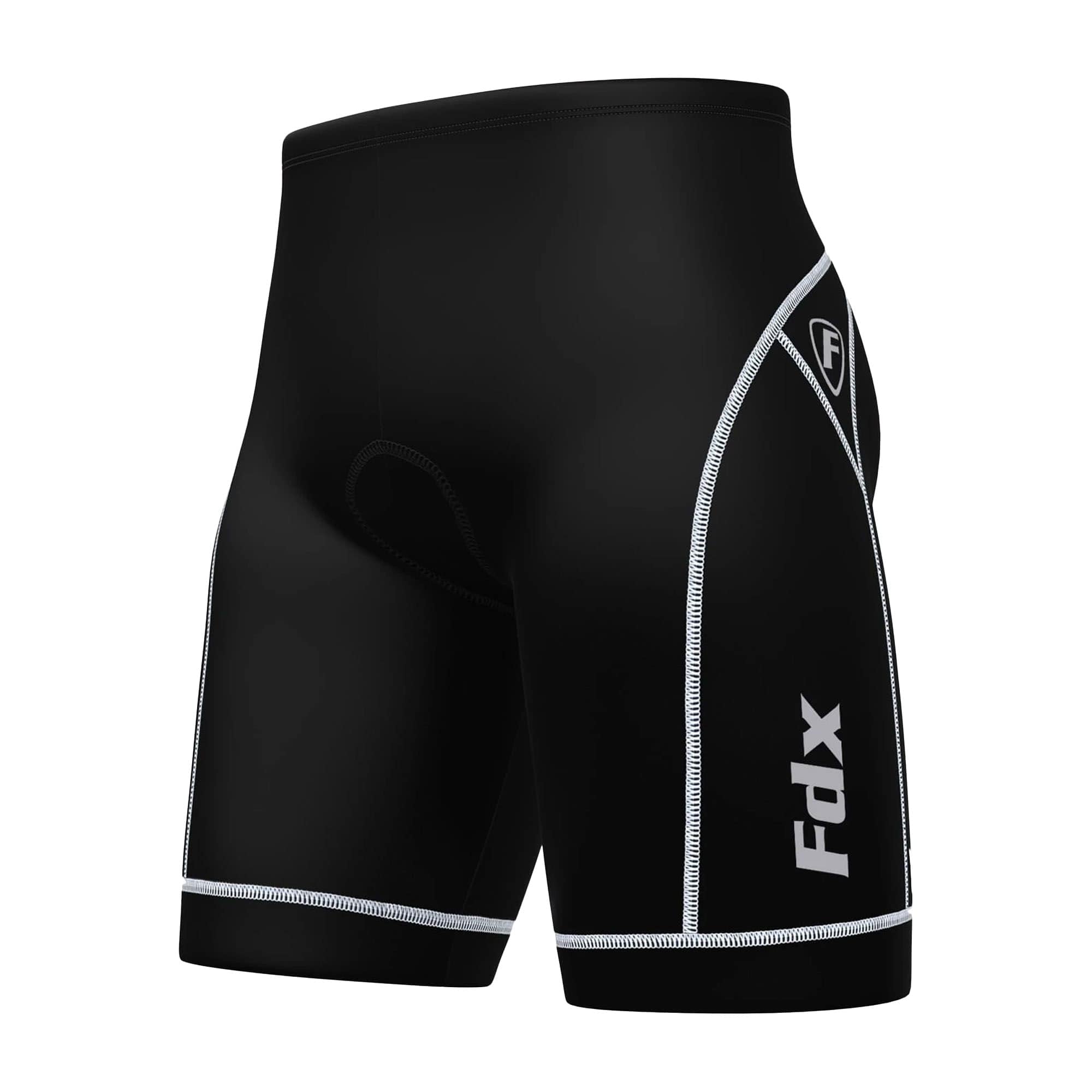 FDX Pantaloncini Ciclismo Uomo Imbottiti 3D, Intimo MTB Traspirante e Asciugatura Rapida, Antiscivolo, Shorts Bici da