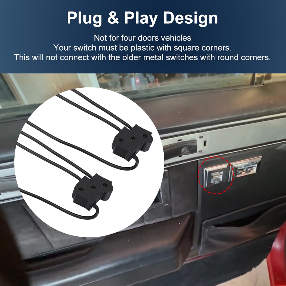 AUTOVIC Power Door Lock Switch Pigtail Connector Plug Set Wire for GM Chevy C10 K5 Pickup 1981-1991