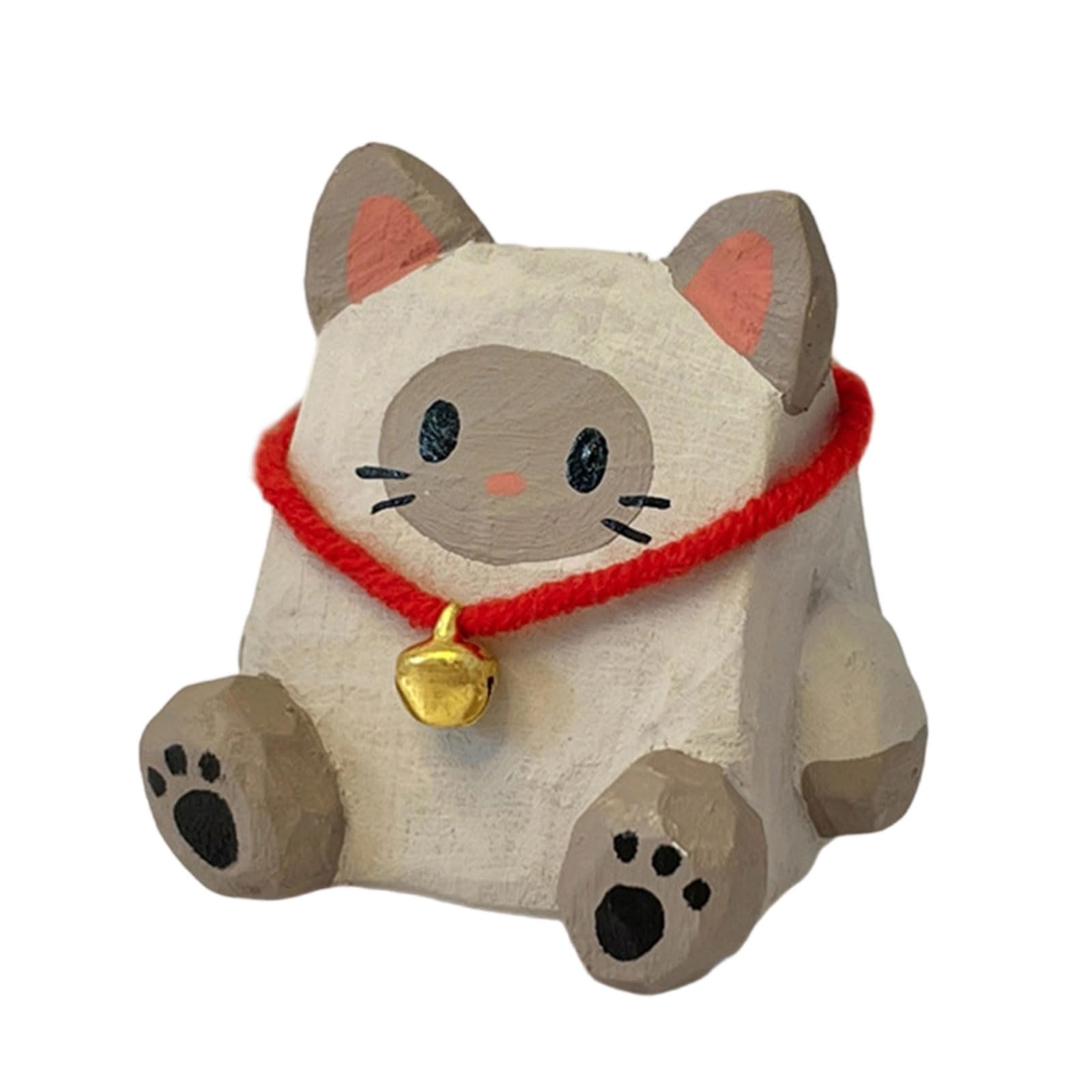 Msioytog Shape Wood Carving Decorative Miniature Desktop Ornament with Practical Pen Rest Feature Desk Statue