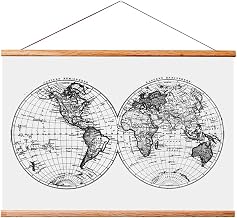 Landmass 24” Wide Magnetic Poster Hanger Frame - Wall Hanging Wooden Frame For Posters, Prints, Photos, Pictures, and Artwork - Wood Frame For Scratch Off Map - 24x36 24x32 24x18 24x17 17x24-24 Inch